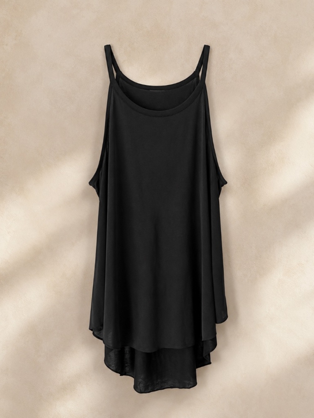 Sienna Sky Black High-Low Flowy Tank Top – Size Large